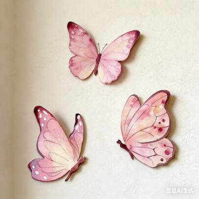 Acrylic Butterfly Wall Decoration, Acrylic 2D Decorative Hanging Item.