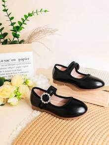 1 Pair Minimalist Elegant Solid Color Flats, Suitable For Girls And Daily Wear, Suitable For Spring And Summer - Black - View 4