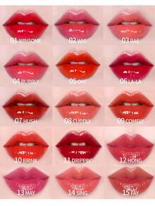 HOLIKA HOLIKA Heart Crush Glow Tint Air 14 SING，啫喱质地，水润光泽，不粘腻，可叠加涂抹，暖色调提亮，持久显色，口袋大小，随时上镜，5秒打造办公室光泽，韩式彩妆，3克/0.1盎司 - 14 - 查看 7