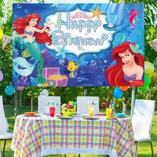 1 pieza Fondo de fotografía de cumpleaños de sirena feliz, mundo submarino de cuento de hadas, océano azul piedra, peces pequeños, coral, algas marinas, decoración de fiesta de recién nacido, tamaño: 82.7*5.1/59.1*39.4/39.4*29.5 pulgadas - BJB - Ver 10