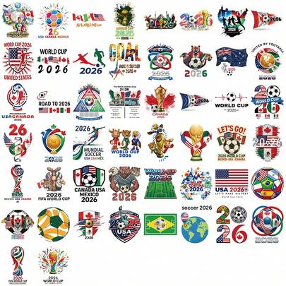 FIFA 50 miếng dán bóng đá World Cup, miếng dán hành lý bóng bầu dục Mỹ, miếng dán bóng đá, miếng dán hành lý PVC, miếng dán trang trí cúp.
