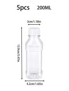 1/5/10個裝水瓶、塑膠果汁瓶、透明大容量飲料容器、防漏瓶、適用於果昔、果汁、牛奶及自製飲品的創意容器 - 彩色 - 查看 5