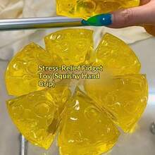 1 chiếc mô hình nghệ thuật kết cấu "co giãn" hình pho mát mật ong mới năm 2026, tác phẩm điêu khắc thư giãn siêu mềm, đàn hồi chậm, công cụ giảm lo âu và tăng khả năng tập trung cho người lớn, quà tặng chủ đề món tráng miệng sáng tạo - Món quà hoàn hảo - Quà sinh nhật - Quà lễ Phục sinh - Quà Valentine - Nhiều màu - Xem 9