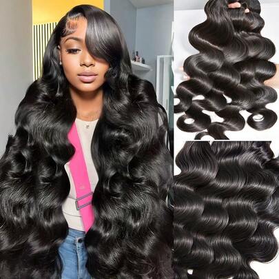 SHINEHAIR Apliques de cabelo ondulado com presilha - Preto natural, Castanho mel, P4/27, 99J, L4 e estilos com mechas; Cabelo não processado, trama dupla, 35 a 70 cm, resistente ao calor.