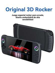1 pieza Consola de juegos portátil de pantalla grande 3D HD de 7 pulgadas, con 20,000 juegos clásicos retro incorporados, 30 emuladores de PS1/MAME, soporte multilingüe, conexión a TV, equipada con joystick arcade iluminado de PSP - Multicolor - Ver 7