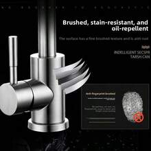 360° Modern Kitchen Sink Mixer Taps Swivel Spout Single Lever Tap Mono Faucet - Silver - View 6