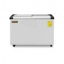 Congelador Tapa de Cristal Curvo Rhino, 190 L, Función Dual Congelador/Refrigerador, Exhibidor Comercial con Iluminación LED, 2 Canastillas, Control de Temperatura, Ruedas Integradas, CONGECRI-7C - Tipo de Enchufe B Japonés (100V) - Ver 2