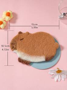 Bộ dụng cụ tự làm đế lót ly bằng len nỉ họa tiết động vật, bộ kit tự làm đế lót ly sáng tạo kèm hướng dẫn, phù hợp cho người mới bắt đầu, bao gồm đầy đủ dụng cụ, họa tiết chuột lang nước (Capybara). - Bộ dụng cụ tự làm đế lót ly Kapibala - Xem 3