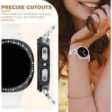 4pcs/1pc Shiny Diamond Protective Case Suitable For Galaxy Watch 8 40/44mm, Hard PC Protective Cover With Glitter Diamonds For Galaxy Watch 8 40/44mm Accessories - Galaxy Watch8 44mm - View 6