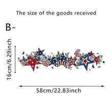 1/2pcs Patriotic Star-Shaped Wreath Wall Sticker For July 4th, Removable Waterproof Vinyl Material, Suitable For Home Kitchen And Living Room Decoration. - Wall Stickers - View 10