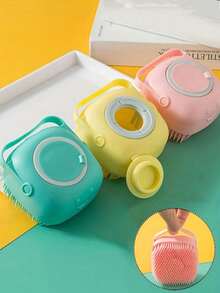 1 chiếc bàn chải tắm bằng silicon mềm, tẩy tế bào chết và massage nhẹ nhàng, dụng cụ tắm tại nhà hiệu quả, kèm túi đựng. - A - Xem 1