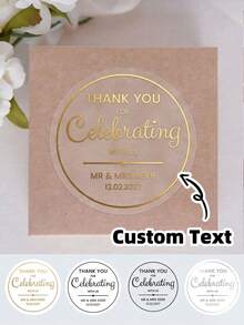1/30/60/120 buah Stiker Kustomisasi Personal, Label Segel Tahan Air dan Tahan Minyak untuk Undangan, Amplop, Minuman, Souvenir Pernikahan, dan Perlengkapan Usaha Kecil - MultiWarna - View 3