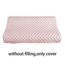 1pc Memory Foam Pillowcase, Soft Plush Neck Support Pillowcase, Zipper Removable & Washable (Pillowcase Only, Pillow Insert Not Included) - White - View 2