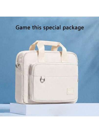 1 Piece Large Capacity Fresh And Simple Style Women's Laptop Bag, Commuter Men's Briefcase, This Single-Shoulder Bag (With Shoulder Strap Included) For Back-To-School Season