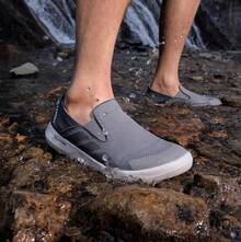Adidas Giày thể thao slip-on nam và nữ, giày đi dưới nước, giày leo núi ven sông. - Xám - Xem 2
