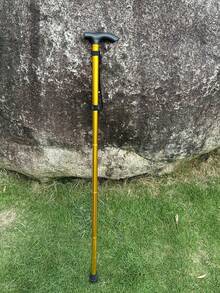 Bastón de trekking de aleación de aluminio, ajustable en 5 secciones, plegable, ultraligero para senderismo/escalada, adecuado para montañismo al aire libre, equipo de camping - Multicolor - Ver 15
