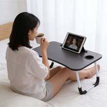 1pc Foldable Laptop Desk/Stool, Portable Folding Desk For Bed, Dorm, Study, Bedroom, Slouchy Person Desk - Multicolor - View 15
