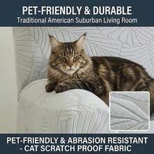 Premium 4-Piece Recliner Slipcover, High Stretch Jacquard Chair Cover, Water-Resistant & Pet-Friendly Furniture Protector, Machine Washable - 淺灰色 - 查看 4