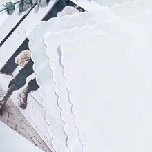 1/6件夏季輕便小巧一次性半透明手帕，女士經典可水洗正方形手帕，塗鴉、刺繡、紮染白色手帕，DIY紮染裝飾白色正方形圍巾 - 彩色 - 查看 2