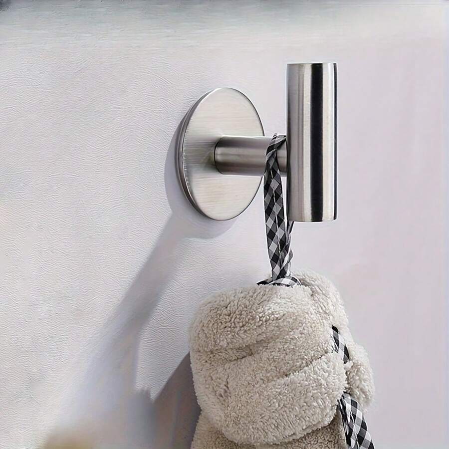 防水自粘挂钩，1个不锈钢浴袍挂钩，母亲节礼物