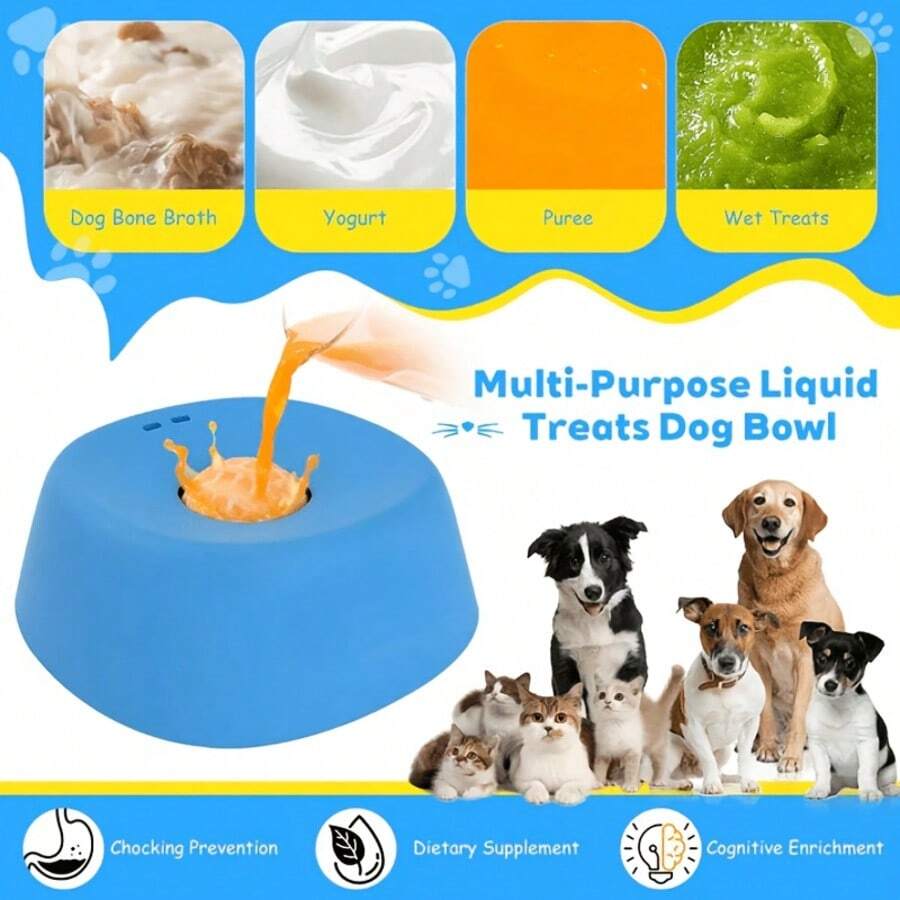 Bát ăn chậm dạng bóng độc đáo mới dành cho mèo và chó, mẫu chống trượt tương tác mới năm 2026, mô phỏng hành động liếm tự nhiên, dễ vệ sinh, quà tặng ngày lễ, kiểu dáng thời trang và tiện dụng. - 200ml - Xem 1