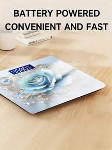 1pc Decorative 2D Digital Bathroom Scale With LED Display, Suitable For Gym And Yoga Studio Use, Long-Lasting For Bathroom, Great Partner For Fitness And Sports Enthusiasts. Requires AAA Batteries (Not Included) - Multicolor - View 3