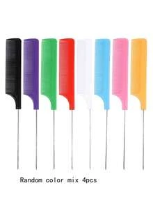 4/8pcs Pointed Tail Comb Set, Sectioning Comb With Hook Tail, Professional Hair Partition Comb, Dense Teeth Barber Salon Hair Cutting Tool Accessory - Multicolor - View 10