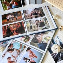 200-Page Large Capacity Creative Photo Album, 6-Inch Fabric Surface, Suitable For Family, Fashionable Wedding And Family Photo Memoirs, Living Room And Office Decor, Mother's Day Spring Gift - A - View 4