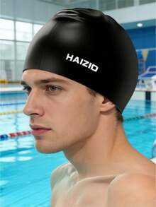 Adult Silicone Swim Cap, Waterproof Swimming Cap For Women With Long Hair, Ear Protection, Printed Design - Multicolor - View 7