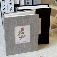 200-Page Large Capacity Creative Photo Album, 6-Inch Fabric Surface, Suitable For Family, Fashionable Wedding And Family Photo Memoirs, Living Room And Office Decor, Mother's Day Spring Gift - A - View 3