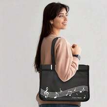 Bolsa para partituras musicales, bolsa para partituras de gran capacidad e impermeable, bolso de un hombro, bolsa de almacenamiento para estudiantes y profesores de música, adecuada para almacenamiento de partituras, almacenamiento de instrumentos, almacenamiento de partituras de piano, accesorios musicales, gran capacidad lavable, bolsa universal de notas musicales para aprendizaje y viajes - Multicolor - Ver 7