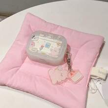 兔子图案 1 套可爱卡通兔子无线蓝牙耳机保护套，兼容苹果 Pro 1/2/3 - 彩色 - 查看 3