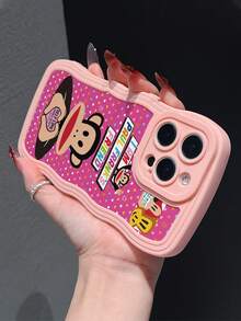 Ốp lưng điện thoại Paul Frank chính hãng, chất liệu TPU, họa tiết sóng biển, bảo vệ toàn thân điện thoại, có nắp che camera, hình khỉ, trái tim, chữ cái, gấu, chó, thiết kế mới, phù hợp với 13/14/15/16/17 Pro Max - Nhiều màu - Xem 4