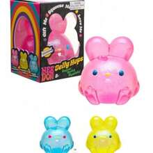 NEE DOH Jelly Hops Scented Glitter Bunny Squishy Toy –  Squishy Soft Squeeze Stress Relief Fidget Toy, Adorable Sensory Squishies For Kids & Adults, Perfect Easter & Birthday Gift - 藍兔 - 查看 5