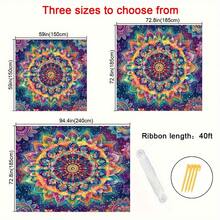 Large All-In-One Camping Canopy - Rainbow Mandala Pattern, Polyester Material, Lightweight & Portable, Suitable For 4 People - Perfect For Camping, Beach, And Picnics - All Season Use - Vibrant Outdoor Accessory - B - View 4