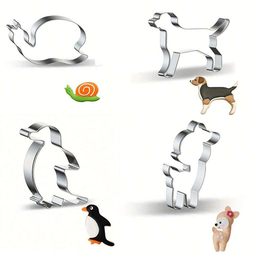 Khuôn làm bánh quy/bánh ngọt hình động vật hoạt hình bằng thép không gỉ, dụng cụ làm bánh DIY - Xem 1