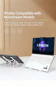 Lenovo X1 Laptop Cooling Stand, Foldable And Height-Adjustable Desktop Stand, 5-Level Adjustable Portable Cooling Stand - View 9