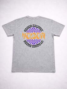 Stonewashed Basic Comfortable T-Shirt For Everyday Wear, Sizes PP To GG, Volcom Art Streetwear Urban Culture Street Fashion Street Graffiti Skater Skateboard Shirt Blouse Unisex Men's Women's 100% Cotton Top Premium Streetwear New Release Immediate Shipping Various Colors!! Plus Size - 灰色 - 查看 1