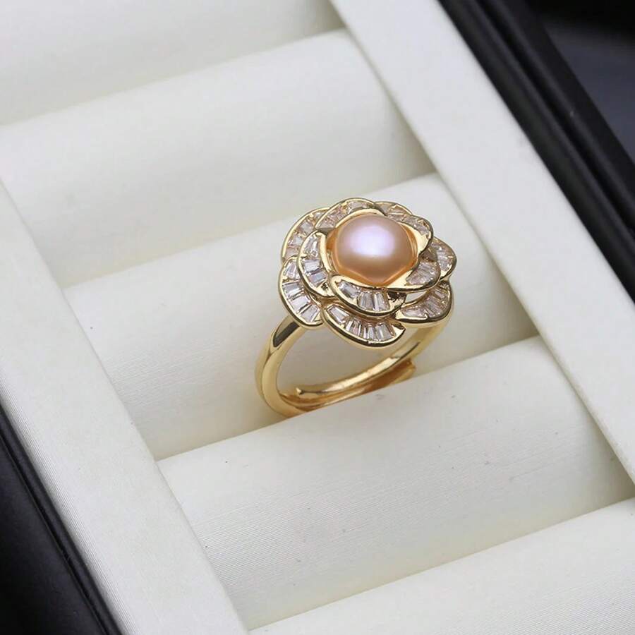Pearl Rings For Women Mother's Day - Pink Pearl Ring - View 1