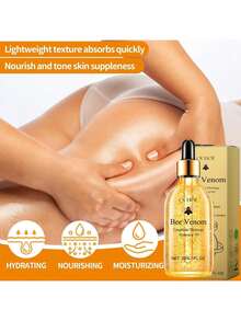OUHOE Honey Firming Body Oil, 1.05 Oz - Bee Oil Firming Skin, Moisturizing Contains Chamomile, Ginger, Vitamin E, And Glycerol, Firming Waist, Hips, And Thighs | Low Allergy, No Fragrance, Suitable For All Skin Types - 黃色 - 查看 3