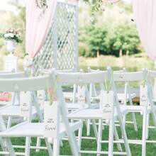 24pcs Paper Reserved Chair Signs, Hanging Wedding Reserved Seat Signs, Suitable For Ceremony, Church, Event, Wedding Party - Reserved Card - View 4