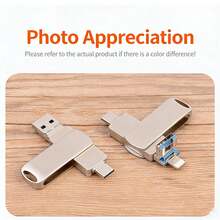 512GB 3-In-1 USB Flash Drive, Memory Stick, External Storage, Compatible With Smartphones/IPod/Computers/IOS & Android/PC - View 7