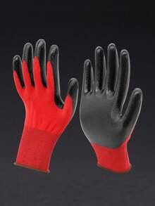 Anti-Slip Nitrile Coated, Enhanced Grip, Palm Dipped Work Gloves Gardening Gloves - For Digging, Planting, Weeding, Sowing, Protecting Nails And Fingers, Unisex Five-Finger Gloves - A - View 1