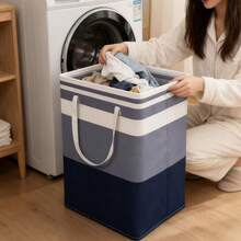 1 giỏ đựng quần áo bẩn bằng vải, dùng trong phòng tắm, phòng giặt, ban công, khách sạn, phòng trẻ em, để đựng quần áo bẩn. - Nhiều màu - Xem 6