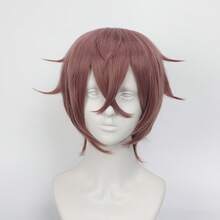 YEWELL 14-Inch Short Straight Synthetic Wig With Bangs, Unisex Cosplay Wig, Handmade Daily, Suitable For Anime, Games, Christmas Events, Costume Parties - Multicolor - View 65
