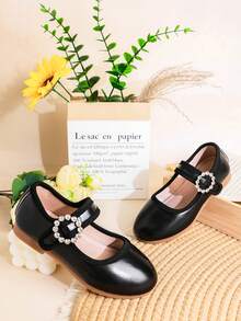 1 Pair Minimalist Elegant Solid Color Flats, Suitable For Girls And Daily Wear, Suitable For Spring And Summer - Black - View 5