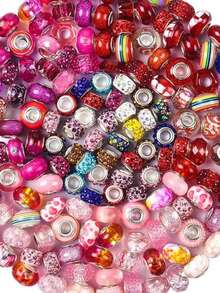 50颗紫色蓝色大孔珠子 DIY手链珠子 - 彩色 - 查看 5