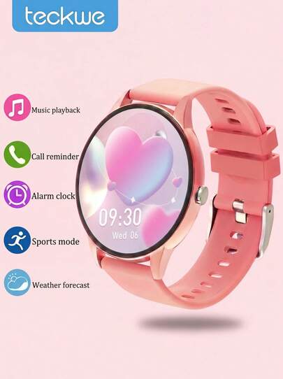 Teckwe Đồng hồ thông minh chống nước dành cho nam và nữ, màn hình siêu rõ nét, theo dõi thể dục với hơn 100 chế độ thể thao, theo dõi nhịp tim, đếm bước chân và theo dõi giấc ngủ, quà tặng Ngày của Mẹ.