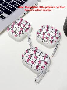 SANRIO Cat Hello Kitty Carabiner Earphone Protective Case, Cute Cartoon Protective Cover, Suitable Compatible With AirPods 1/2/3/Pro/Pro 2, Gift For Girls - Multicolor - View 4