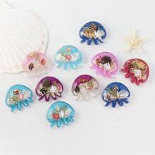 一套海洋主题冰箱贴，创意礼品，包含海马、海龟、贝壳、海星、水母和其他逼真的水生生物，3D 立体设计，适用于厨房冰箱装饰、办公室白板、卧室装饰和海洋主题收藏（款式随机，略有色差） - 海洋風 - 查看 11